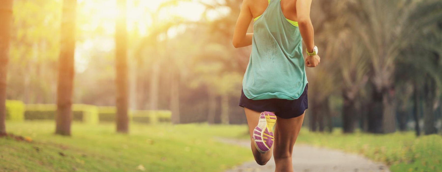 a person running on a path