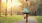 a person running on a path