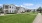 a building with a lawn