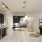 a kitchen with a marble counter top
